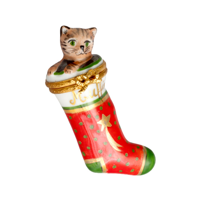 Christmas Stocking w Kitten - Muffin