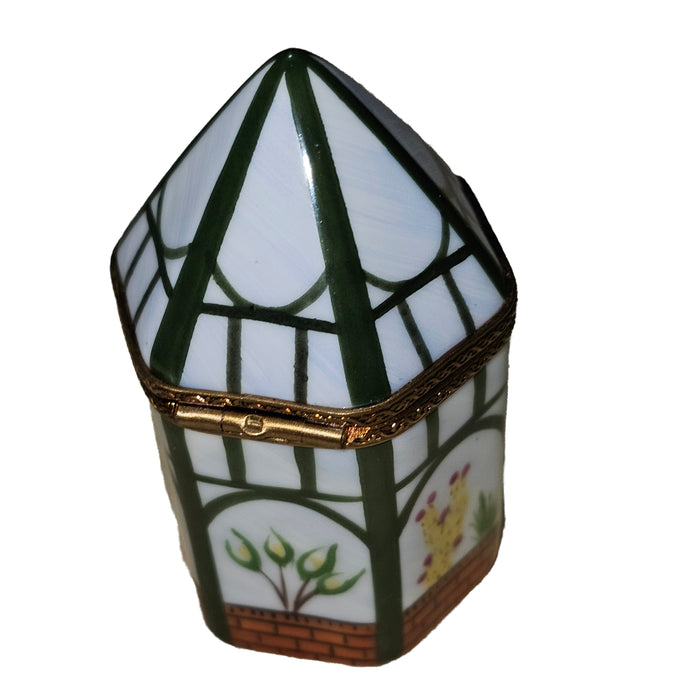 Charming Gazebo Box for Home Decor Porcelain Limoges Garden French Trinket Box