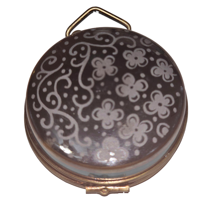Limoges Pocket Watch Charm for Collectors Porcelain Limoges Furniture home fashion French Trinket Box