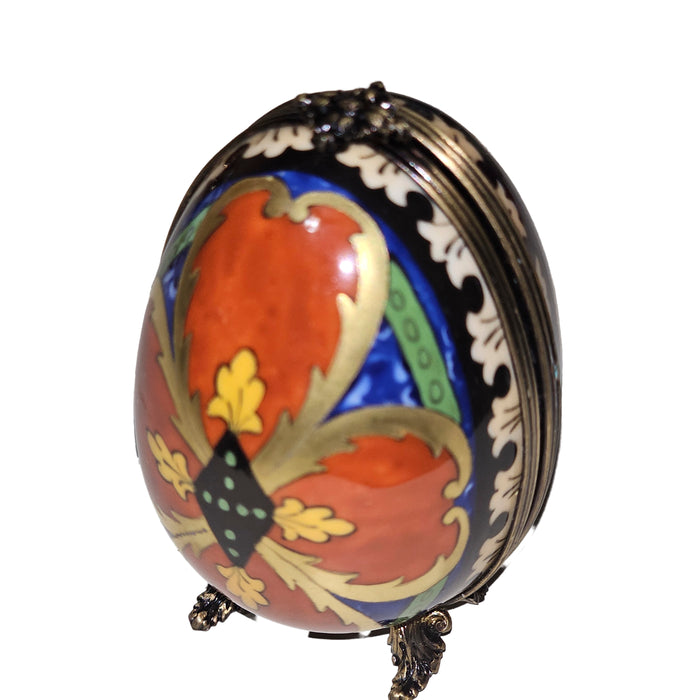 Orange Flower Perfume Egg for Unique Gifts Porcelain Limoges Egg perfume French Trinket Box