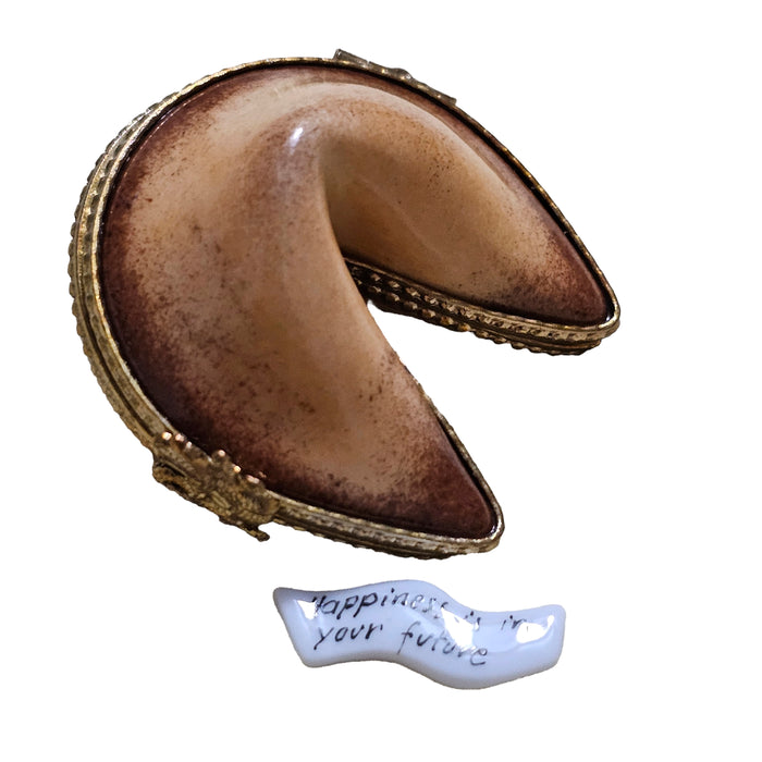 Fortune Cookie Trinket for Happy Moments Porcelain Limoges World Travel food special French Trinket Box