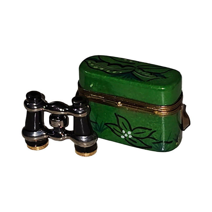 Hand-painted Jungle Africa Binoculars for Safari Limoges box, French artistry for lovers of fine art
