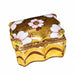 Gold Floral Treasure Box for Collectors Porcelain Limoges Shaped French Trinket Box