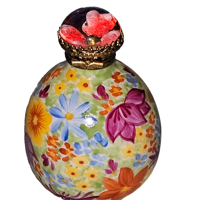 Floral Charm for Home Decor Porcelain Limoges Shaped French Trinket Box