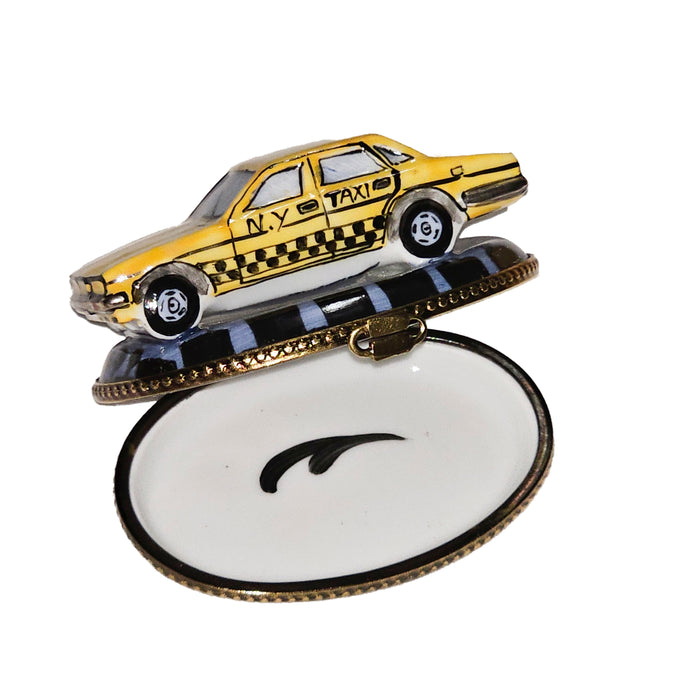 New York City Taxi Charm for Collectors Porcelain Limoges travel car French Trinket Box