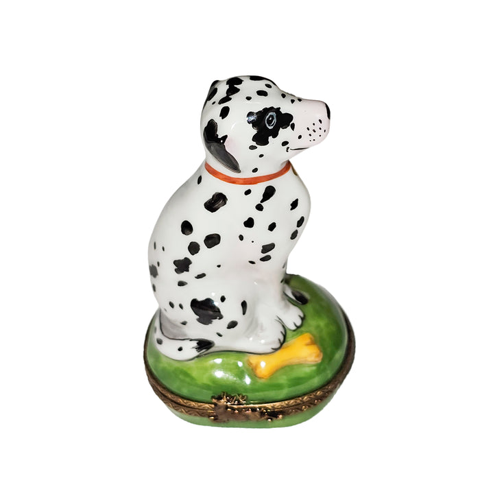 Dalmatian Dog Collectible Box Porcelain Limoges dog French Trinket Box