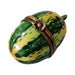 Every brushstroke by hand on the Green Gourd Limoges box from France