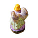Every brushstroke by hand on the Pink Angel with Flowers Limoges box from France