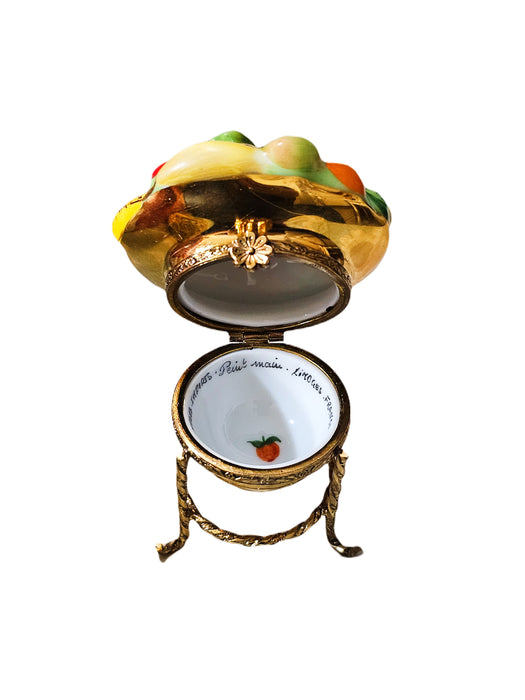Vibrant Fruit Bowl for Elegant Decor Porcelain Limoges Fruit Home French Trinket Box