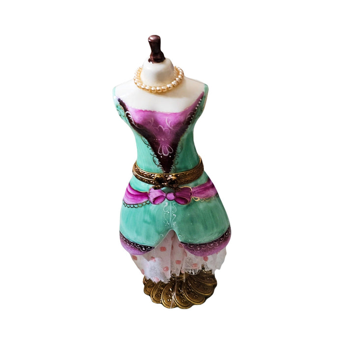 Gift idea for someone who loves France: Pastel Dress on Form Stand USA Limoges box