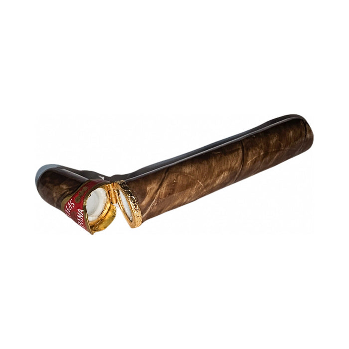 Cigar Elegance Limoges box painted by hand in Limoges, France, a gift to treasure