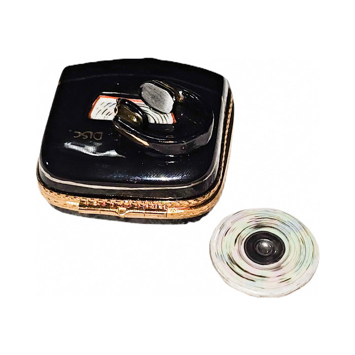 Hand-painted CD Player Limoges box, French artistry for lovers of fine art
