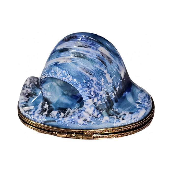 Fine art lovers will admire this Surfer on Wave Limoges box