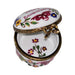 Fine art lovers will admire this Mini Happy Anniversary Round Limoges box