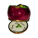 The painter's artistry shows on this Vibrant Red Apple Limoges box