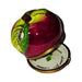 Treasured French collectible: Vibrant Red Apple Limoges box, painted by hand