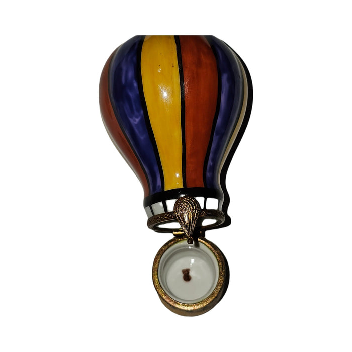 Every brushstroke by hand on the Hot Air Balloon Limoges box from France