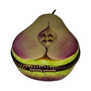 Fine art lovers will admire this Half Pear Limoges box