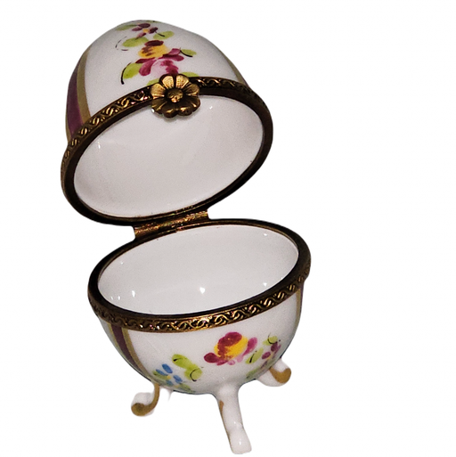 Hand Painted Limoges Egg Box Porcelain Trinket Collection Hand Painted Limoges Egg Box Porcelain Trinket Collection