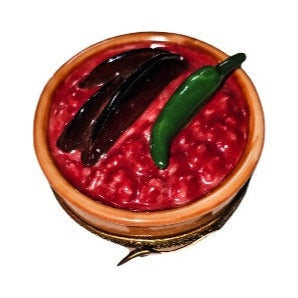 Mexican Salsa with Chili Pepper Limoges box, an heirloom-quality piece for collectors