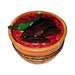 Painted details on the Mexican Salsa with Chili Pepper Limoges box, French art in miniature