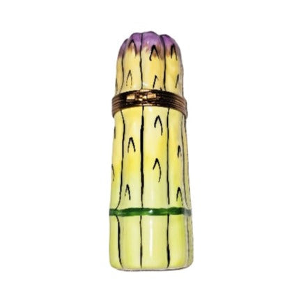 Collectible Charming Small Asparagus Limoges box with artisan brushwork