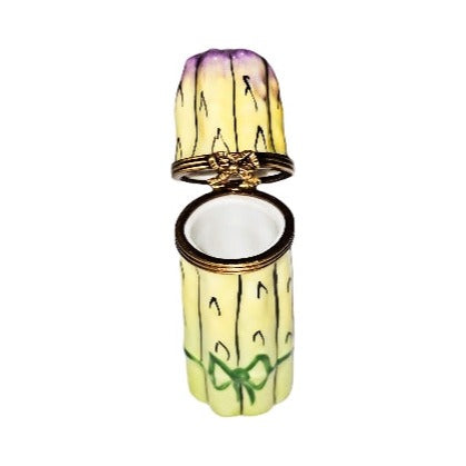 Hand-painted Charming Small Asparagus Limoges box, French artistry for lovers of fine art