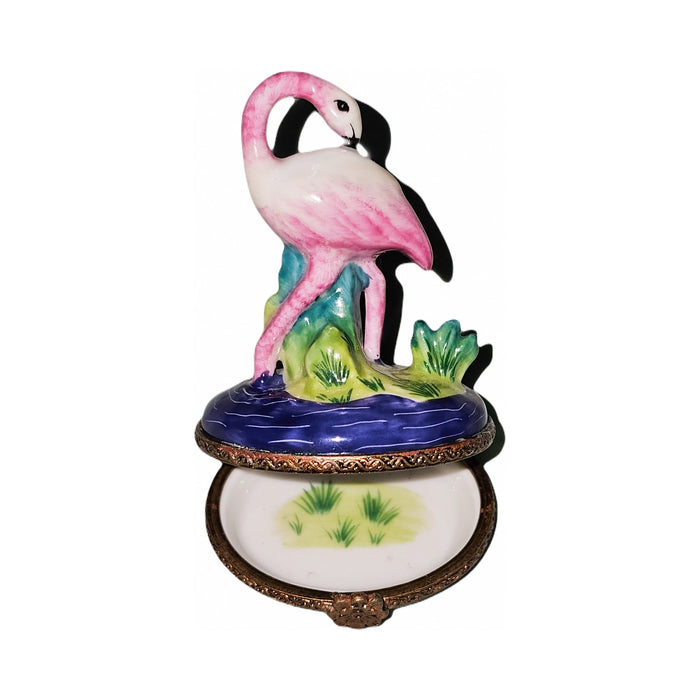 Flamingo on Water Limoges box, an heirloom-quality piece for collectors