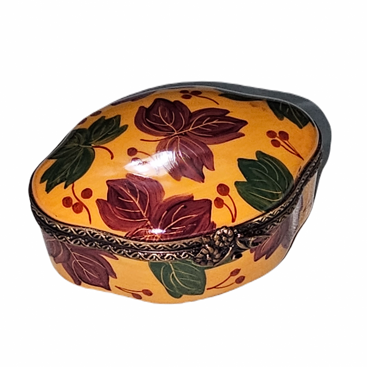 Autumn Leaves Limoges Box – Handcrafted French Porcelain