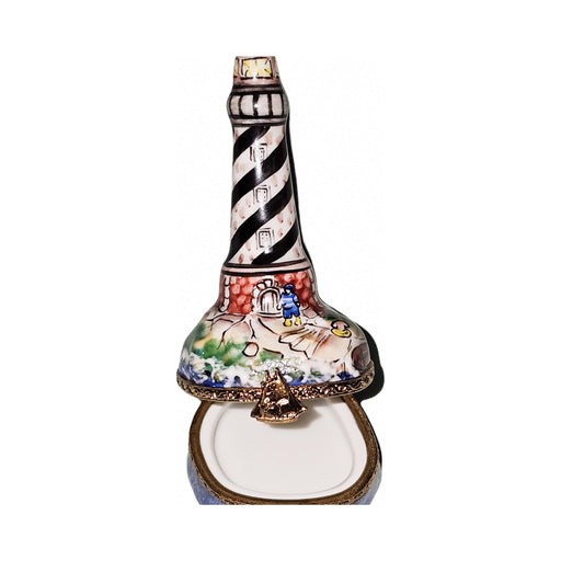 Fine art lovers will admire this Spiral Lighthouse Limoges box