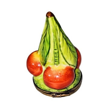 Genuine Three Cherries 1 Elegance USA Limoges box painted by hand in France, from Limoges Boutique