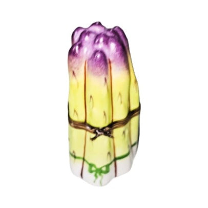 Hand-painted Large Asparagus Limoges box, French artistry for lovers of fine art