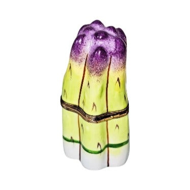 Collectible Large Asparagus Limoges box with artisan brushwork