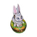 Authentic White Rabbit with Backpack Limoges box, hand-painted in France, from Limoges Boutique