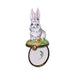 Every brushstroke by hand on the White Rabbit with Backpack Limoges box from France