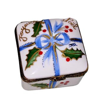 Joyeux Noel Elegance Box Porcelain Limoges xmas christmas French Trinket Box