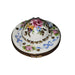 Floral Garden Hat Box for Collectors Porcelain Limoges Garden hat French Trinket Box