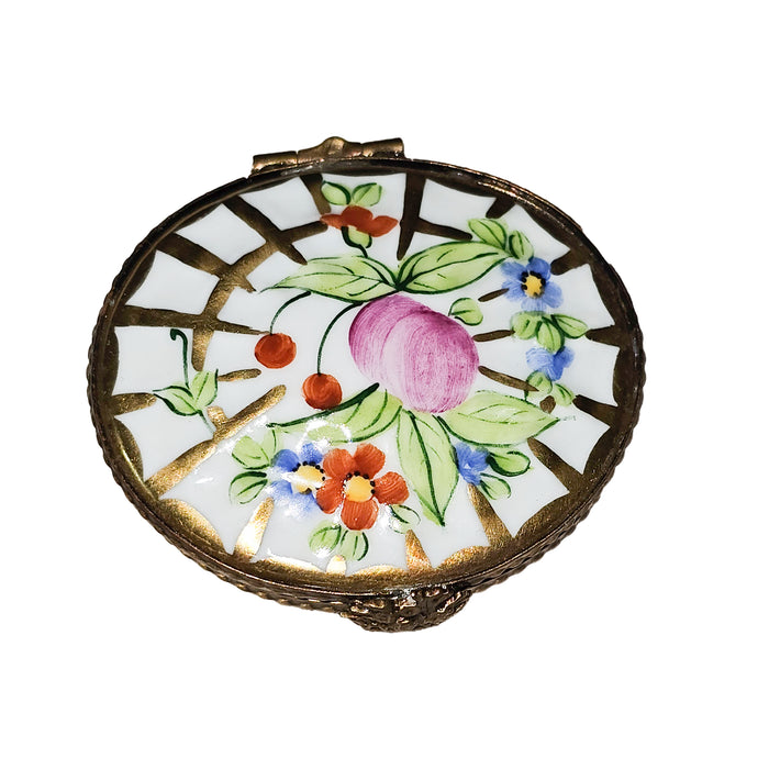 Floral Elegance for Collectors Porcelain Limoges Round French Trinket Box