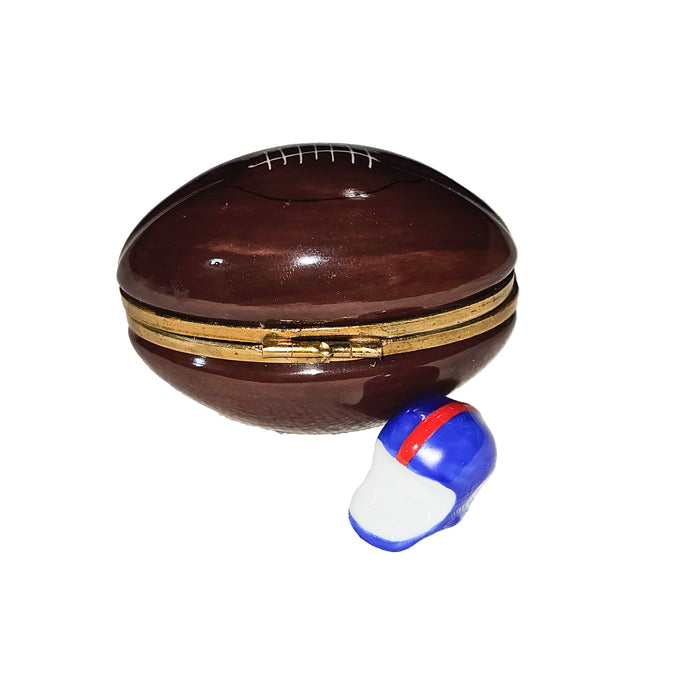 Football Helmet Keepsake for Sports Fans Porcelain Limoges sports French Trinket Box