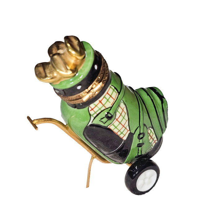 Elegant Golf Bag Box for Collectors Porcelain Limoges golf French Trinket Box