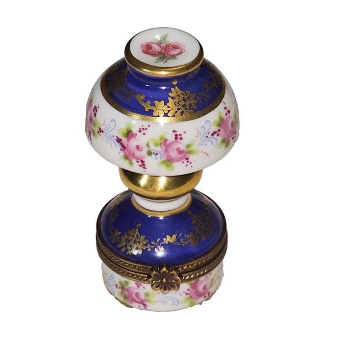 Blue Floral Limoges Box for Elegant Decor Porcelain Limoges furniture home French Trinket Box