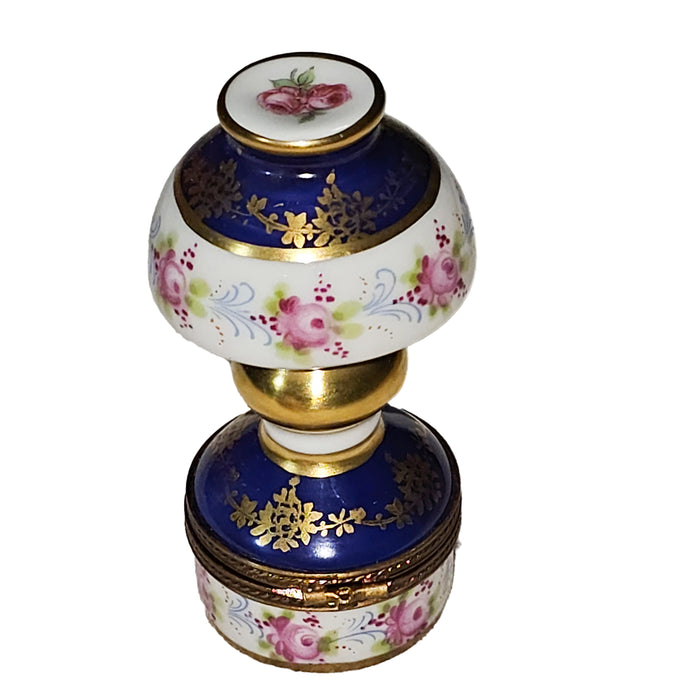 Blue Floral Limoges Box for Elegant Decor Porcelain Limoges furniture home French Trinket Box