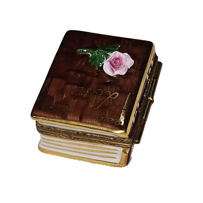 Love Story Rose Box for Romance Porcelain Limoges book love valentine French Trinket Box
