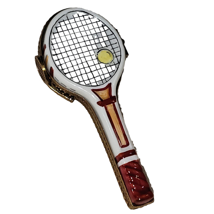 Tennis Racquet Keepsake for Enthusiasts Porcelain Limoges sports French Trinket Box