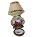 Beige Floral Limoges Lamp for Elegant Decor Porcelain Limoges furniture home French Trinket Box