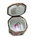 Pink Floral Elegance for Collectors Porcelain Limoges Shaped French Trinket Box