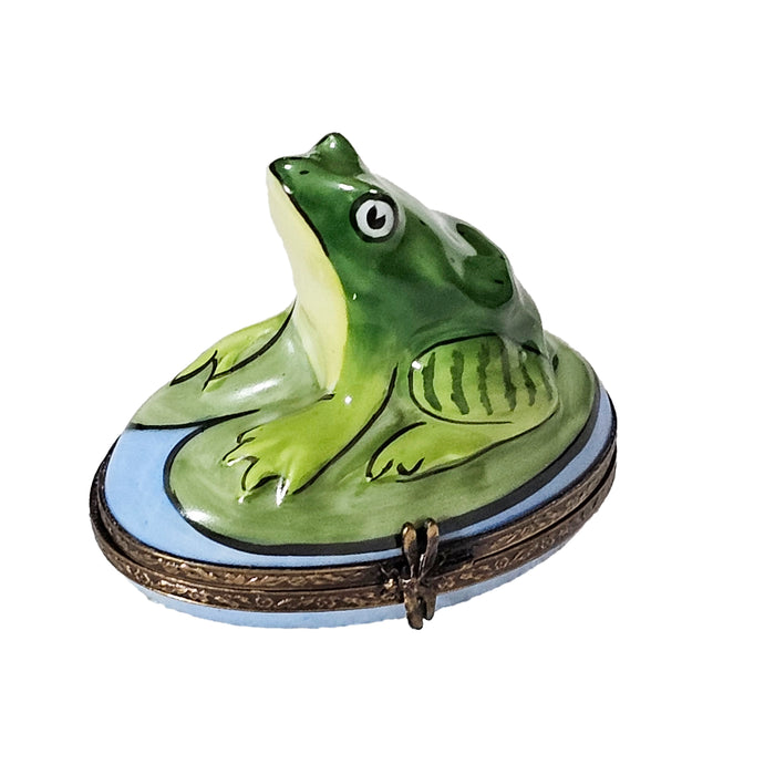 Frog Limoges Box for Nature Lovers Porcelain Limoges frog French Trinket Box