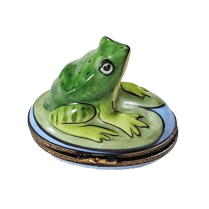 Frog Limoges Box for Nature Lovers Porcelain Limoges frog French Trinket Box