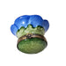 Blue Flower Box for Nature Lovers Porcelain Limoges Garden French Trinket Box