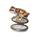 Crouching French Bulldog Gift for Dog Lovers Porcelain Limoges dog French Trinket Box